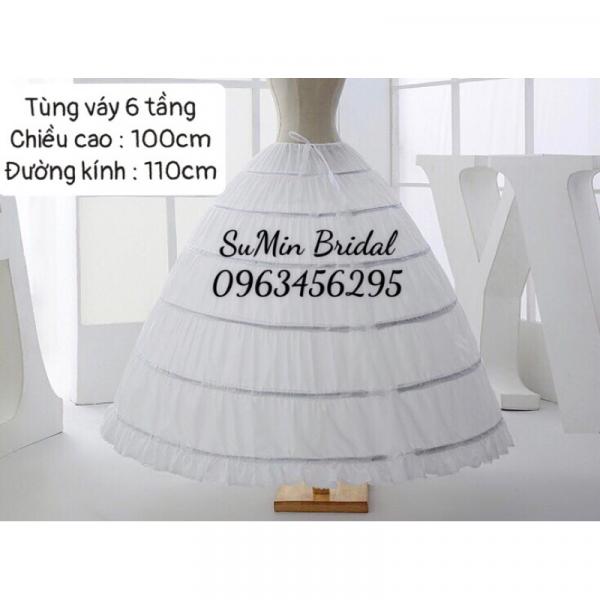 [FREESHIP] Tùng Phồng Cô Dâu Dành Cho Váy Cưới 6 Tầng Thép_Tùng 6 Gọng Làm Phồng Váy Cưới Cô Dâu_Tùng Váy Cưới 6 Tầng